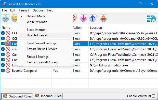 Firewall App Blocker (Fab) 