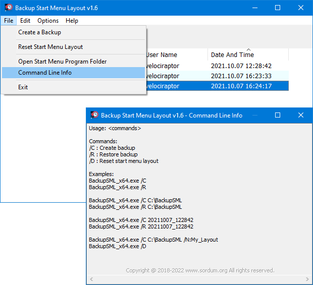 Backup Start Menu Layout v1.6