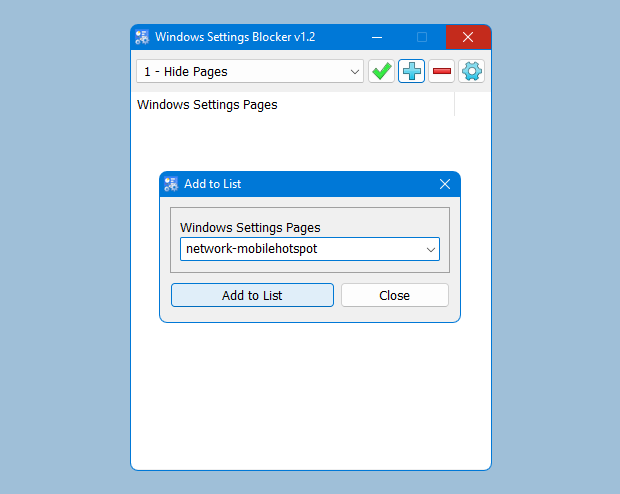 Windows Settings Blocker v1.2