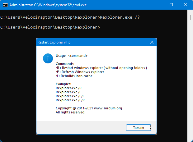Restart Explorer v1.6