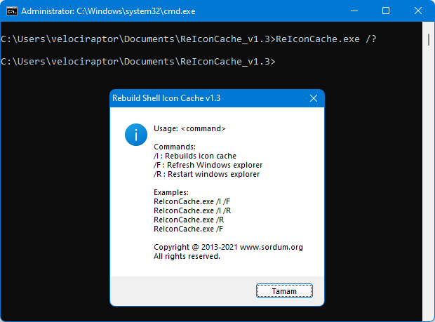 Rebuild Shell Icon Cache v1.3