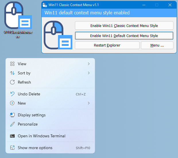 Windows 11 Classic Context Menu v1.1