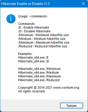 Hibernate Enable or Disable v1.3