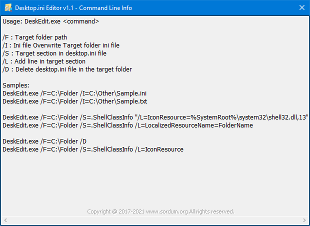 Desktop.ini Editor v1.1