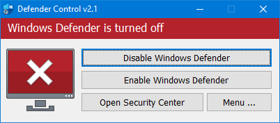 Defender Control v2.1