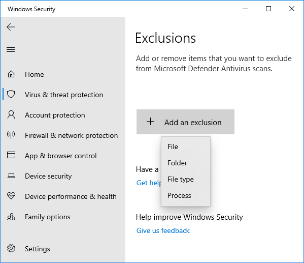 Defender Exclusion Tool v1.3