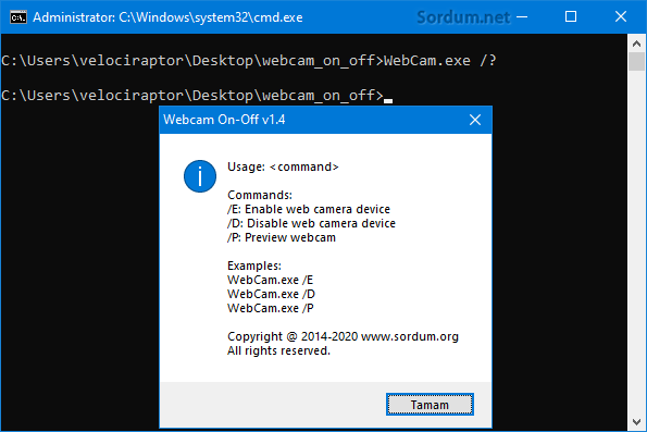 WebCam On-Off v1.4