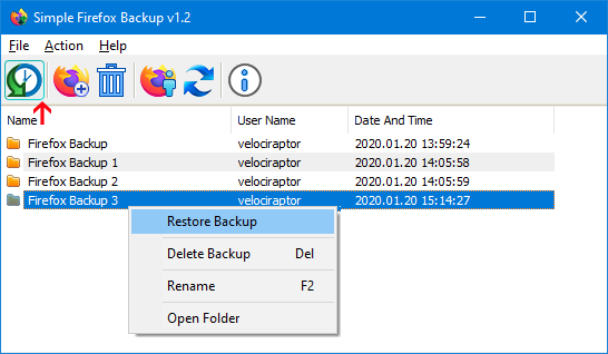 Simple Firefox Backup v1.2