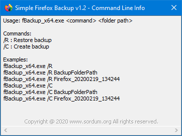 Simple Firefox Backup v1.2
