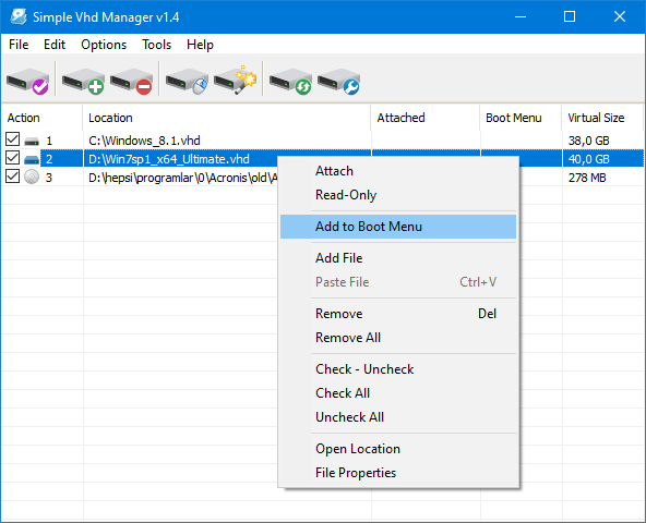 Simple VHD Manager v1.4