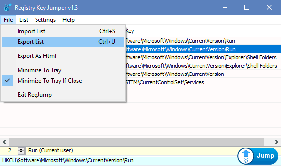 Registry Key Jumper v1.3