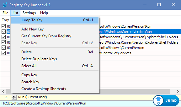 Registry Key Jumper v1.3