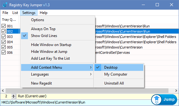 Registry Key Jumper v1.3