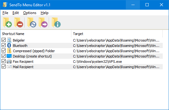SendTo Menu Editor v1.1