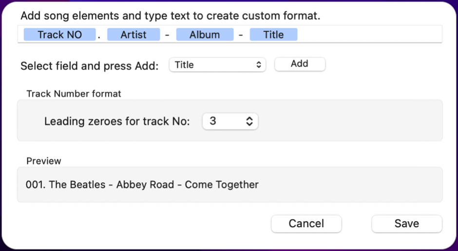 Export for iTunes