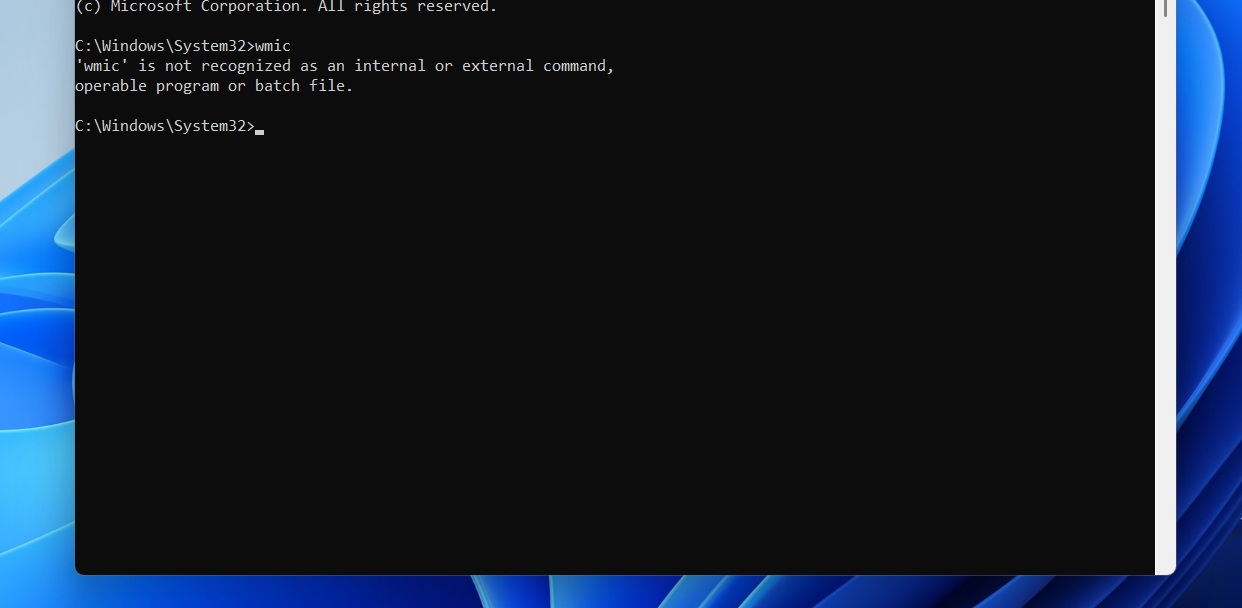 微软9月累积更新将彻底移除Windows 11中的WMIC工具