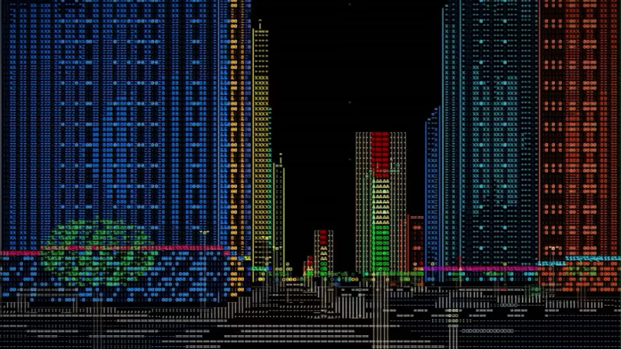 不用传统 3D 模型:开发者用 ASCII 字符构建可漫游城市