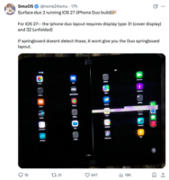 开发者成功在 Surface Duo 2 上启动 iPhone Duo 版 iOS 27