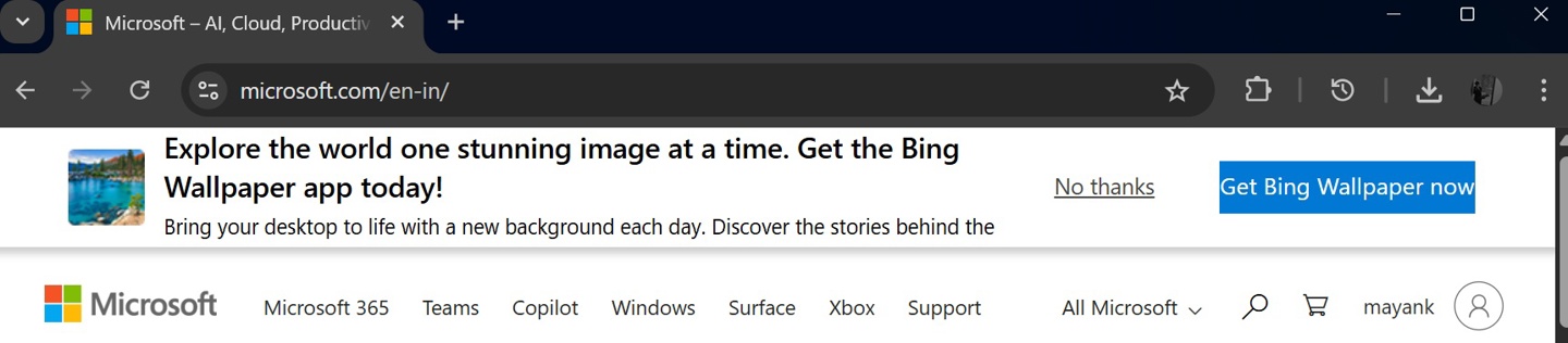 外媒称微软必应壁纸应用点击 Windows 11 桌面即打开必应,新版未提供关闭选项