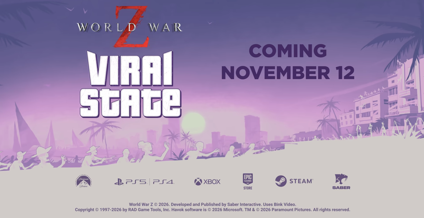 《僵尸世界大战》11月12日推出“Viral State”更新,新增迈阿密地图致敬《GTA6》